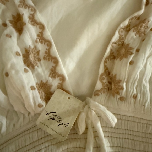 Free People White and Gold Maxi Dress - Picture 2 of 3